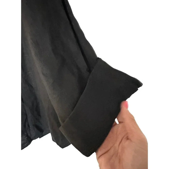 Soft Surroundings Women's Black Long Sleeve Button Down linen Shirt Size Plus 1X - Picture 6 of 6